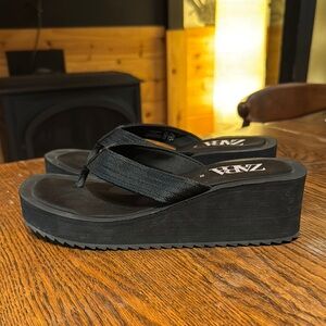 Zara Black Platform Sandals